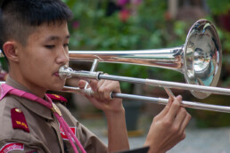 Young guy with trumpet