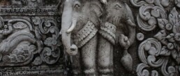 Double elephant decoration in ChangMai Thailand