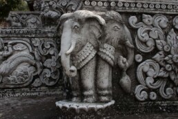 Double elephant decoration in ChangMai Thailand