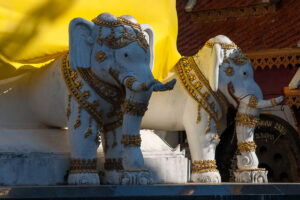 ChiangRai_crw_3379 Statues of elephants, Chiang Rai, Thailand