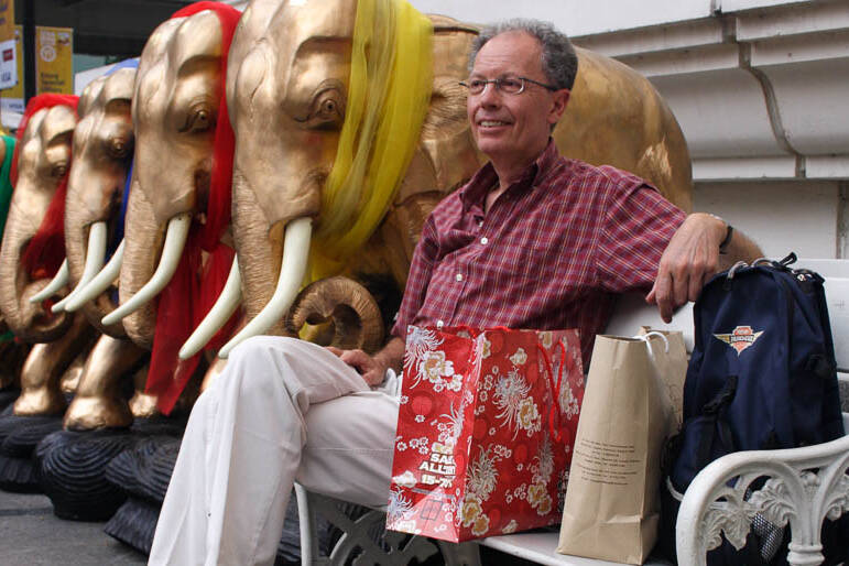 Henk op luchthaven Bangkok