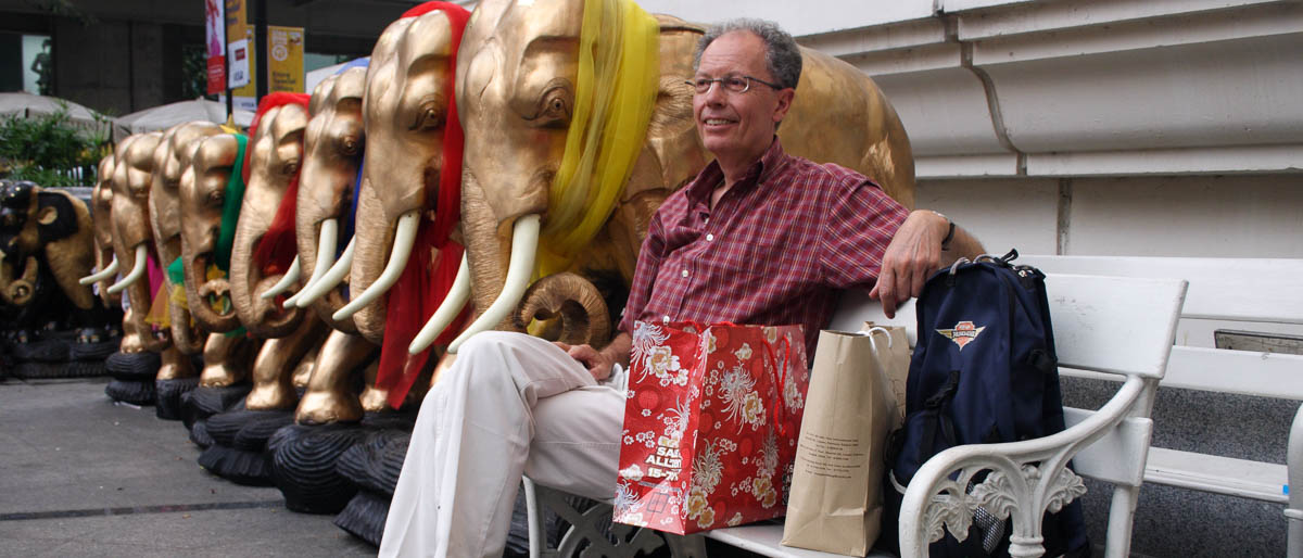 Henk op luchthaven Bangkok