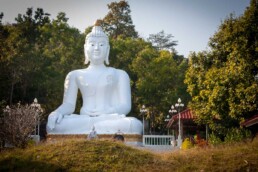 Large white Buddha statue