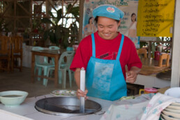 Woman preparing food