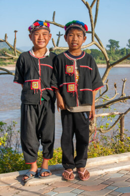 Two hill tribe boys posing