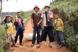 Guys on the road near Mae Salong