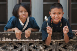 Boy and girl in a school