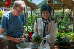 Henk cooking lunch in Phrae