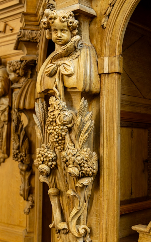 Preekstoel (detail) - Nicolaas van der Veken (1676) - Sint Katelijnekerk